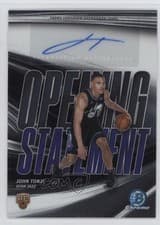 2025-26 Bowman Opening Statement Signatures John Tonje #OS-JT card