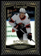 2024-25 Upper Deck Stature 2023-24 Base Rookies Update Ridly Greig #38 card