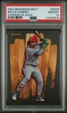 2024 Bowman's Best Strokes of Gold Bryce Harper #SG-20 card