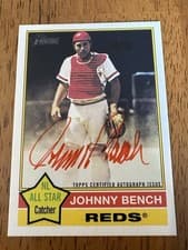 2025 Topps Heritage Real One Autographs Johnny Bench #76RO-JB