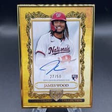 2025 Topps Gilded Collection Topps Gallery of Gold Autographs James Wood #GOG-JW card