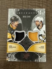 2024-25 Upper Deck Artifacts Tundra Teammates Duos Erik Karlsson/Kris Letang #T2-PITT card