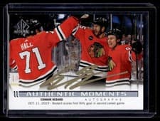 2024-25 SP Authentic Authentic Moments Autographs Connor Bedard #AM-CB card