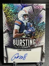 2025 Leaf Vivid Bursting With Talent Autographs Cam Coleman #TA-CC1 card