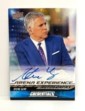 2024-25 Upper Deck Credentials Arena Experience Autographs Steve Levy #AE-SL card