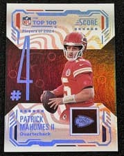 2025 Score Top 100 Patrick Mahomes II #4 card