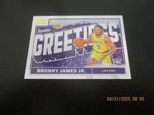Bronny James Jr. 2024 Panini NBA Hoops Rookie Greetings card