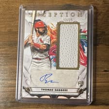 2025 Topps Inception Inception Autograph Game Relics Thomas Saggese #IAGR-TSA card