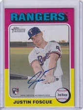 2024 Topps Heritage Real One Autograph Justin Foscue #ROAJU card