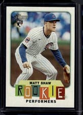 2025 Topps Heritage Rookie Performers Matt Shaw #RP-8 card