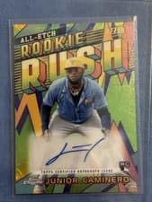 2024 Topps Chrome Update All-Etch Rookie Rush Autograph Junior Caminero #CURR-JC card