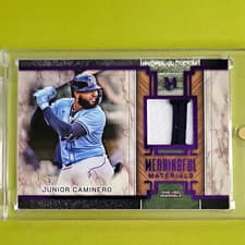 Junior Caminero 2025 Topps Museum Collection Meaningful Material Relics card