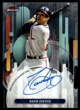 2025 Finest Autographs David Justice #FA-DJ card