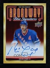 2025-26 Upper Deck New York Rangers Centennial Broadway Blue Signatures Kevin Lowe #BBS-KL card