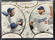 2025 Topps Dynamic Duals Base Set Sandy Koufax / Clayton Kershaw #14 card