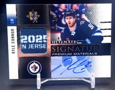 2024-25 Upper Deck Ultimate Collection Ultimate Material Signatures Kyle Connor #USM-KC card