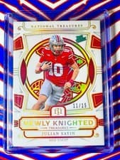 2025 Panini National Treasures Collegiate Newly Knighted Treasures Julian Sayin #18 card