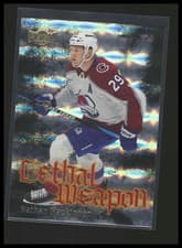 2025-26 SkyBox Metal Universe Lethal Weapon Nathan MacKinnon #LW-4 card