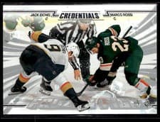 2024-25 Upper Deck Credentials Frozen Fight Jack Eichel/Marco Rossi #FF-ER card