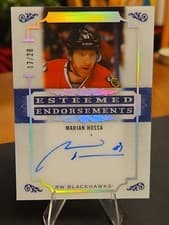 2025-26 Upper Deck Artifacts Esteemed Endorsements Auto Marian Hossa #EE-MH card
