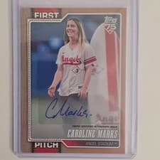2026 Topps First Pitch Autographs Caroline Marks #FP-3 card