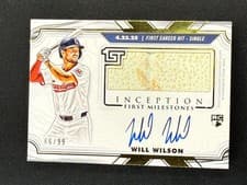 2025 Topps Inception MLB First Milestone Autograph Relics Will Wilson #FMAR-WWI card