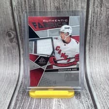 Sebastian Aho 2021 SP Game Used Authentic Fabrics card