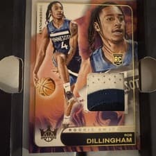 2024-25 Panini Court Kings Rookie Swatches Rob Dillingham #RJS-RBD card