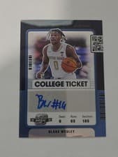 Blake Wesley 2022 Panini Chronicles Draft Picks Contenders Optic College Ticket Autograph card
