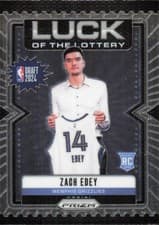 2024-25 Panini Prizm Luck of the Lottery Zach Edey #3 card