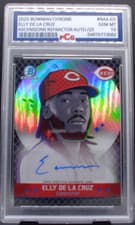 2025 Bowman Chrome Ascensions Autographs Elly De La Cruz #BAA-ED card