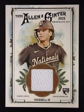 2025 Topps Allen & Ginter Allen & Ginter Relics Robert Hassell III #AGR-RO card