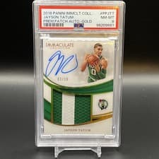 Jayson Tatum 2018 Panini Immaculate Collection Premium Patch Autographs card