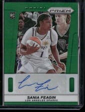 2025 Panini Prizm WNBA Throwback Signatures Sania Feagin #17 card