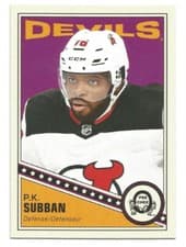 P.K. Subban 2019 Upper Deck O-Pee-Chee Update card