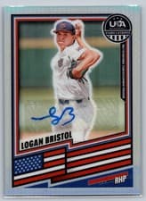 2026 Panini Stars & Stripes Prizm Signatures Prizms Logan Bristol #164 card