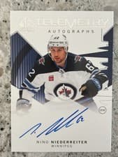 2024-25 SP Authentic Telemetry Autographs Nino Niederreiter #T-NN card