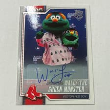 2026 Topps Mascots Autographs Wally the Green Monster #M-2 card