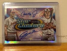 2025 Topps Cosmic Chrome Star Cluster Dual Autographs Cal Ripken Jr./Gunnar Henderson #SCDA-RH card