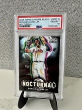 2025 Topps Chrome Black Nocturnal Ronald Acuña Jr. #NOC-10 card