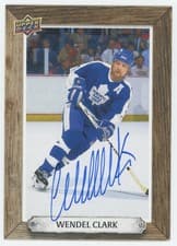 2024-25 Upper Deck Engrained Icons Beehive Portrait Signatures Wendel Clark #BH-WC card