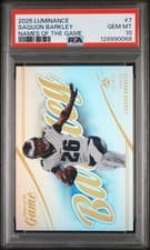 2025 Panini Luminance Names of the Game Saquon Barkley #7 card