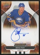Brad May 2024-25 Upper Deck Engrained Icons Autos card