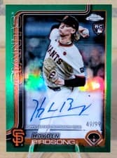 Hayden Birdsong 2025 Topps Chrome Logofractor Edition Rookie Autographs card