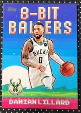 Damian Lillard 2025 Topps 8-Bit Ballers card