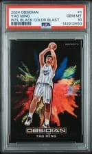 2024-25 Panini Obsidian International Black Color Blast Yao Ming #1 card