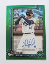 2025 Topps Pro Debut Chrome Autographs Jose Fernandez #PDC-61 card