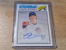 2026 Topps Heritage Real One Autographs Owen Caissie #ROA-OC card