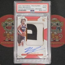 Greg Brown III 2021 Panini National Treasures card