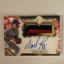 2025 Topps Diamond Icons Autographed Jumbo Patches Wade Boggs #AJP-WB card